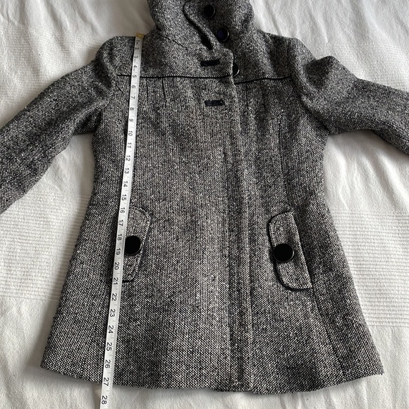 SOIA & Kyo Wool Blend Tweed Coat Size Medium - Picture 8 of 10